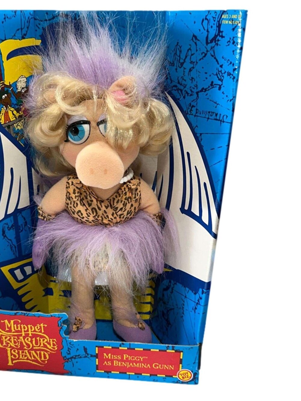Vintage 1995 Miss Piggy Muppet Treasure Island Plush Stuffed Brand New In Box